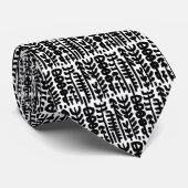 Schwarzes Tinten-Anschlag-Baum-Muster Krawatte (Gerollt)