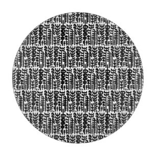 Schwarzes Tinten-Anschlag-Baum-Muster Schneidebrett