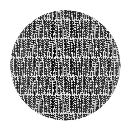 Schwarzes Tinten-Anschlag-Baum-Muster Schneidebrett (Vorderseite)