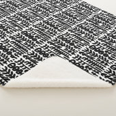 Schwarzes Tinten-Anschlag-Baum-Muster Sherpadecke (3/4)