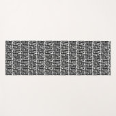 Schwarzes Tinten-Anschlag-Baum-Muster Yogamatte (Vorderseite (Horizontal))