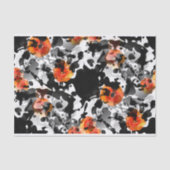 SCHWARZES TINTEN- u. MOHNBLUMEN-Muster + Ihr Seidenpapier (Vorderseite)