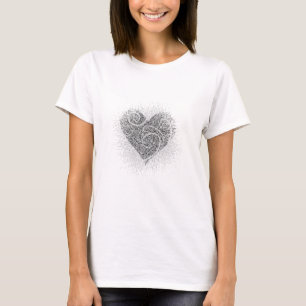 Schwarzes Tintenherz T-Shirt