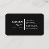 Schwarzes Titan Beruflich Elegant Modernes Visitenkarte (Rückseite)