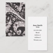 Schwarzes Toile Visitenkarte (Vorne/Hinten)