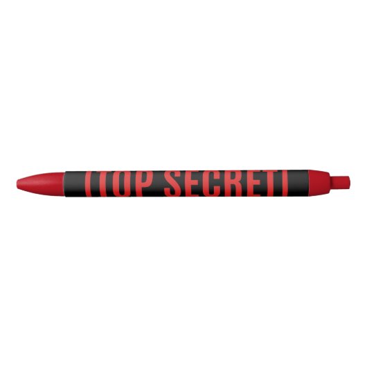 Schwarzes Top Secret Kugelschreiber (Vorderseite)