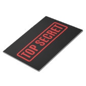 Schwarzes Top Secret Notizblock (angewinkelt)