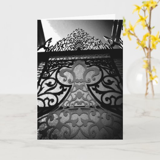 Schwarzes Tor Karte (Gelbe Blume)