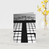 Schwarzes Tor Karte (Gelbe Blume)