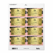 Schwarzes Tor mit goldenem Glitzer-Gesichtsserie (Vorne)