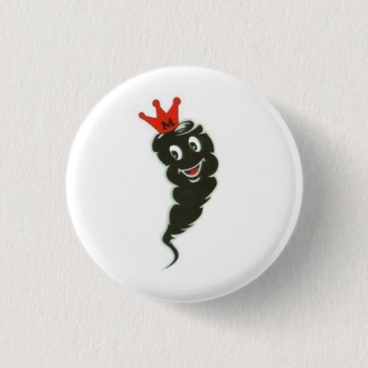 Schwarzes Tornadologo Button (Vorderseite)