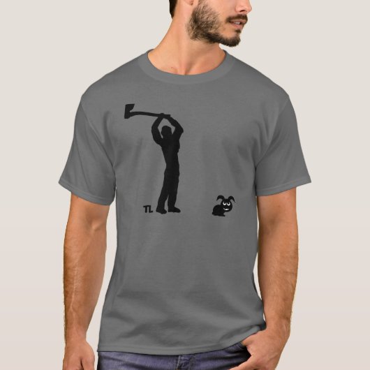 schwarzes totes Häschen - Holzfäller T-Shirt (Vorderseite)