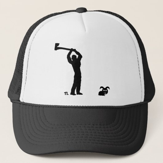 schwarzes totes Häschen - Holzfäller Truckerkappe (Vorderseite)