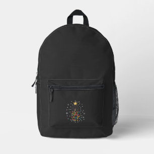 Schwarzes Toy-Pudel-Weihnachtsbaum Classic T-Shirt Bedruckter Rucksack