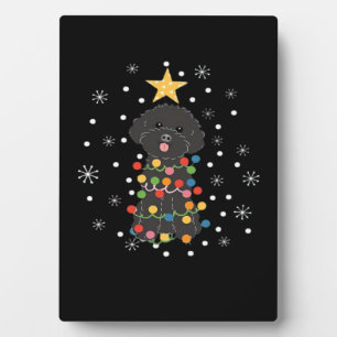 Schwarzes Toy-Pudel-Weihnachtsbaum Classic T-Shirt Fotoplatte