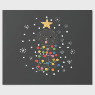 Schwarzes Toy-Pudel-Weihnachtsbaum Classic T-Shirt Geschenkpapier