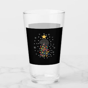 Schwarzes Toy-Pudel-Weihnachtsbaum Classic T-Shirt Glas