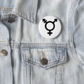 Schwarzes Transgender-Symbol Button (Beispiel)