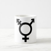 Schwarzes Transgender-Symbol Kaffeetasse (Mittel)