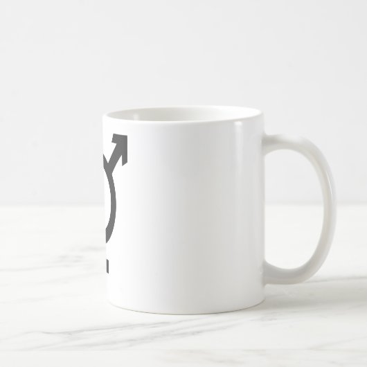 Schwarzes Transgender-Symbol Kaffeetasse (Rechts)