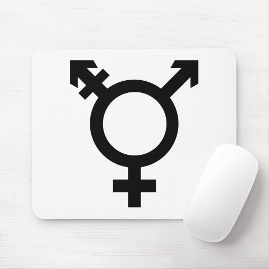 Schwarzes Transgender-Symbol Mousepad (Mit Mouse)
