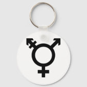 Schwarzes Transgender-Symbol Schlüsselanhänger (Vorderseite)