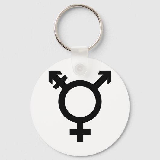 Schwarzes Transgender-Symbol Schlüsselanhänger (Vorderseite)