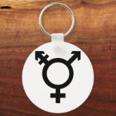 Schwarzes Transgender-Symbol Schlüsselanhänger (Vorderseite)