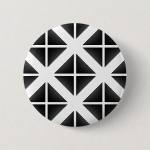 Schwarzes Trendy Triangle Muster Button