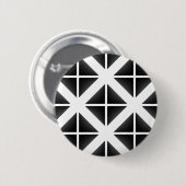 Schwarzes Trendy Triangle Muster Button (Vorne & Hinten)