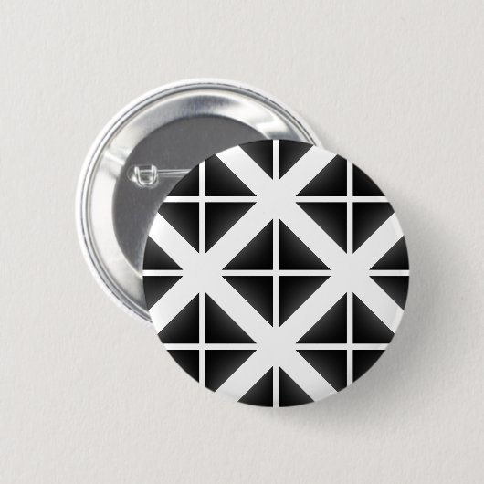 Schwarzes Trendy Triangle Muster Button (Vorne & Hinten)