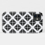 Schwarzes Trendy Triangle Muster Case-Mate iPhone Hülle (Rückseite (Horizontal))