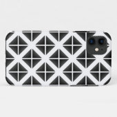 Schwarzes Trendy Triangle Muster Case-Mate iPhone Hülle (Rückseite (Horizontal))