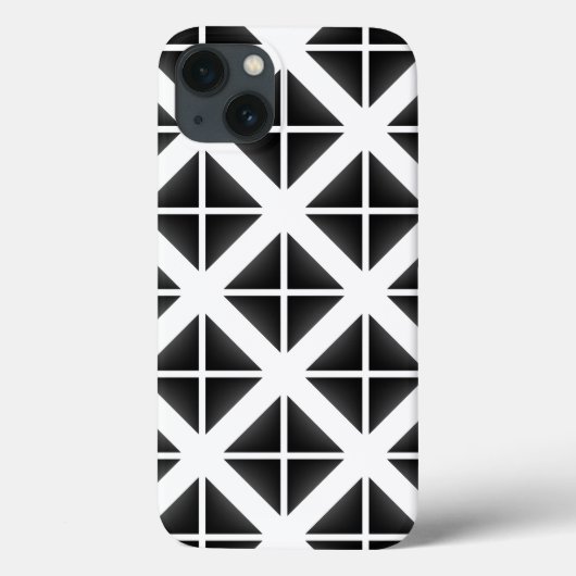 Schwarzes Trendy Triangle Muster Case-Mate iPhone Hülle (Rückseite)