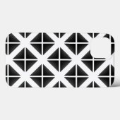 Schwarzes Trendy Triangle Muster Case-Mate iPhone Hülle (Rückseite (Horizontal))