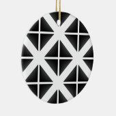 Schwarzes Trendy Triangle Muster Keramikornament (Rechts)