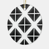 Schwarzes Trendy Triangle Muster Keramikornament (Links)