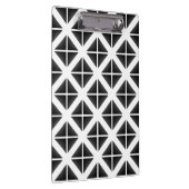 Schwarzes Trendy Triangle Muster Klemmbrett (Rechts)