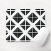 Schwarzes Trendy Triangle Muster Mousepad (Mit Mouse)