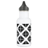 Schwarzes Trendy Triangle Muster Trinkflasche (Links)