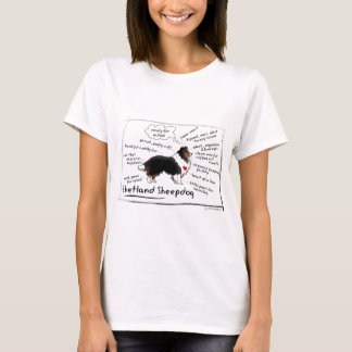 Schwarzes Tri sheltie T-Shirt