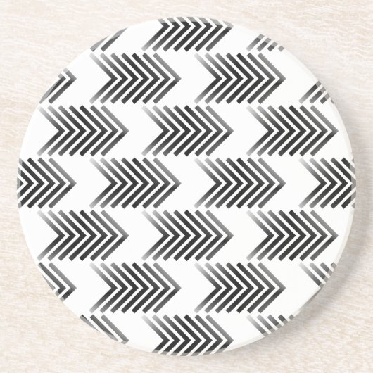 Schwarzes Tribal Arrow Muster Getränkeuntersetzer (Vorne)