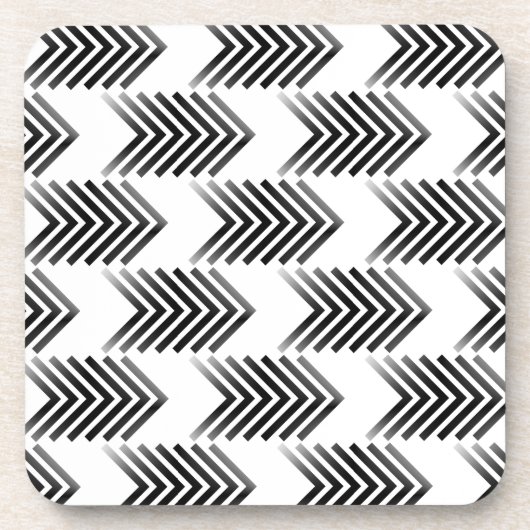 Schwarzes Tribal Arrow Muster Untersetzer (Vorderseite)