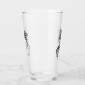 Schwarzes Tribal-Einhorn Glas (Links)