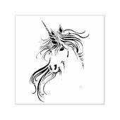 Schwarzes Tribal-Einhorn Permastempel (Design)