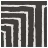 Schwarzes Tribal Maze African Pattern Textil Stoff (Nahaufnahme)