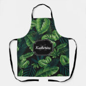Schwarzes tropisches Muster Schürze (Vorderseite)