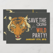 Schwarzes tropisches Themed Party laden ein Einladung (Vorne/Hinten)