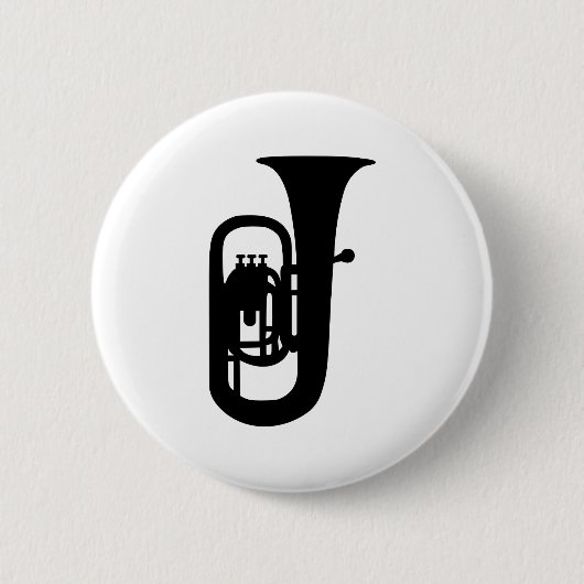 Schwarzes Tubainstrument Button (Vorderseite)