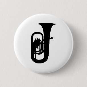 Schwarzes Tubainstrument Button